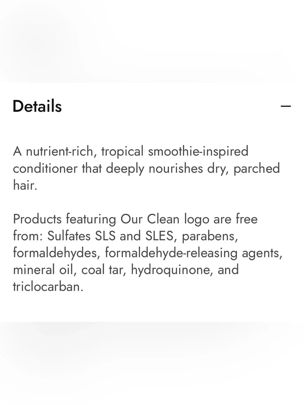 Briogeo Superfoods Conditioner - White Bottle with Gray Text